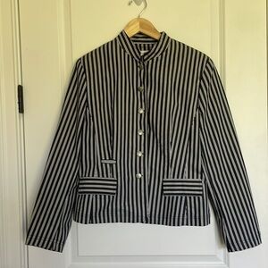 Witteveen Women’s Striped Front Button Lady Jacket Blue/White 40 (M)